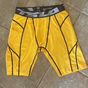 TSLA Yellow and Black boxer briefs with side pocket size medium